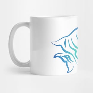 cute blue fish doddle Mug